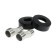 Shower system Accoona A83123F, single -leaf, with a tropical shower, black