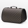 An animal carrier bag with a cage window, brown, 40 x 26 x 26 cm