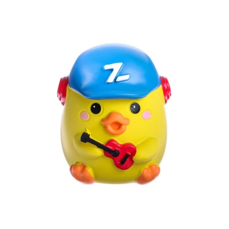 Duckling on the car panel, guitarist, yellow-2