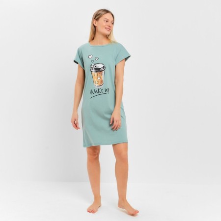 Homemade Women Wake Up dress, mint color, size 56-1