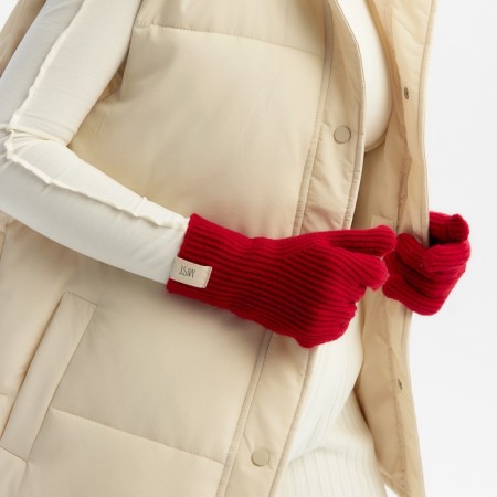 Women's gloves MIST with fingers, rr 25cm, burgundy-4