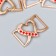 Decor for creativity plastic buckle "curved heart" set of 6 pcs 3x4.5 cm