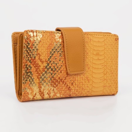 Women's wallet on magnet, yellow color