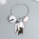 Acryl keychain on a cable with a bell "couple. Pajama party" 10x5 cm
