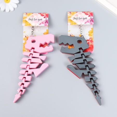 Plastic keychain "Sharnary dinosaur tyrannosaurus" mix 6.7x1.5x18 cm-1