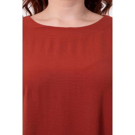 Female blouse, size 52, Terracotta color-8