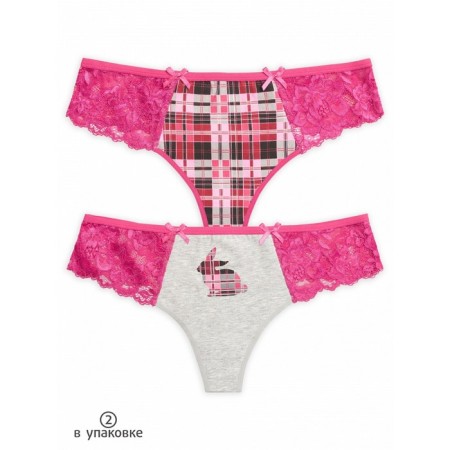 Women's cowards, size 44 raspberry color, gray, 2 pcs-2