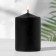 Candle-cylinder, 6x8.5 cm, 180 g, 12 hours, black