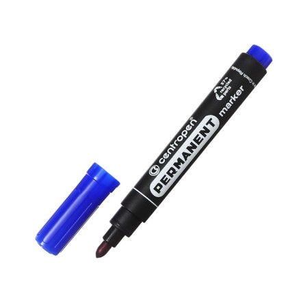 Permanent marker 5.0 mm centropen 8566, line 2.5 mm, blue color-5