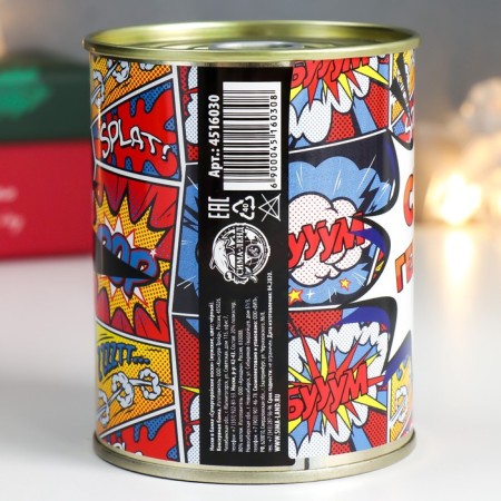 Socks in the bank "Super-Hero socks" (men's, black color)-3