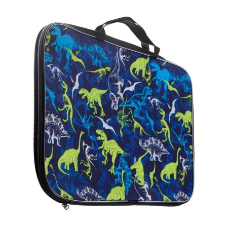 Folder for drawings and drawings A3, 470 x 350 x 20 mm, with handles, textile, calligrata "dinosaurs"-1