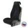 Front seat, artificial fur, size 55 x135 cm, black