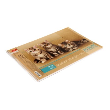 Album for drawing A4, 32 sheets, on the crest, "my beast", cover cardboard, block 100 g/m², detachment for separation, mix-2