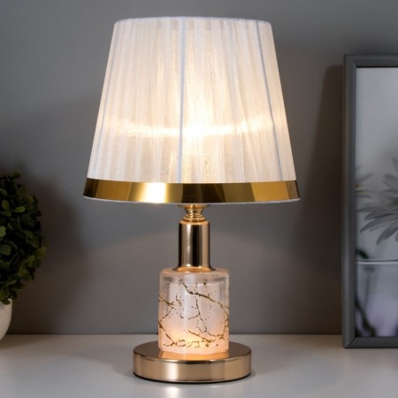 Justin's table lamp 1x60W E27 white-golden 21.5x21.5x34 cm Risalux-1