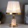 Justin's table lamp 1x60W E27 white-golden 21.5x21.5x34 cm Risalux