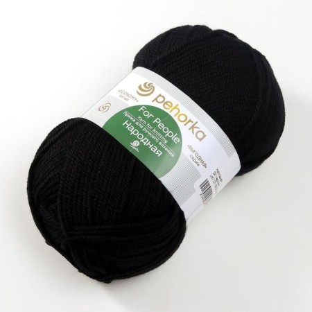 Yarn "Narodnaya" 30% wool, 70% acrylic volume 220m/100g (02-hour)-2