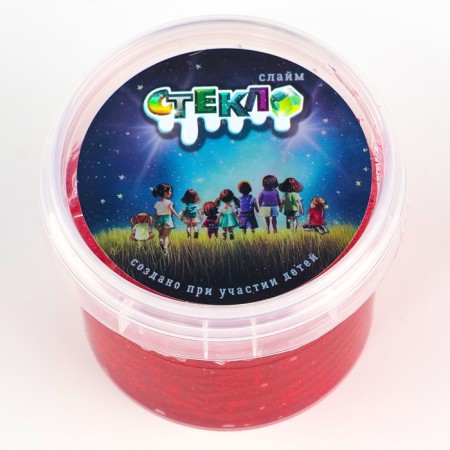 Slime "Glass" with red sparkles, 90 g-8