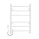 Electric towel Domoterm 109-6, 400x600 mm, left, white matte