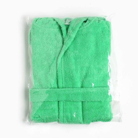 Terry dressing gown, size 28, green color, 320 g/m2, cotton 100% with AIRO-9