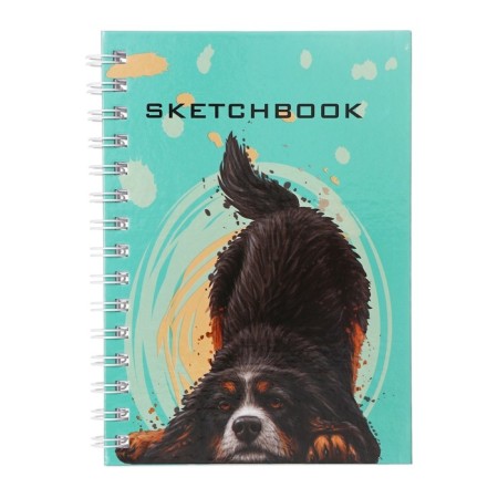 A5 sketchbook, 80 sheets on the crest on the long side "to start!", Firm cover, block 100 g/m²