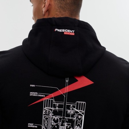 Hoody President Russian Power, size XL, black color-5
