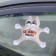 Auto -toe "Do not imagine Titi", raccoon, on suction cups