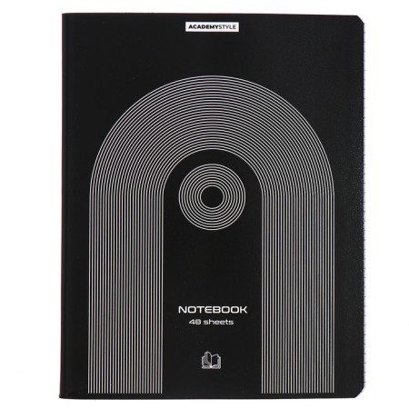 A notebook of 96 sheets in the Black and White cage, cover coated cardboard, double selective UV-lak, mix-6