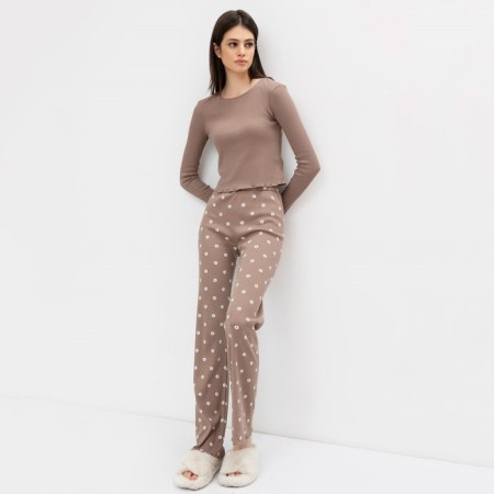 Home female set (jumper/pants), coffee color, size 44