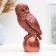 Figure "Owl on the ball" aged copper 19x9x8cm