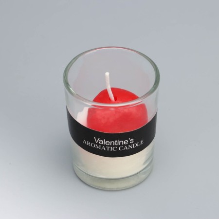 Aromatic candle in a glass "Scented Candle", jasmine, 5x6.5 cm-3