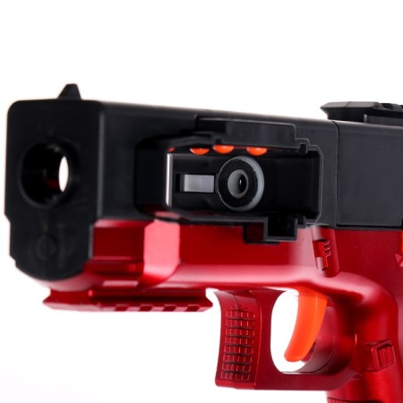 Glock pistol with tape supply of cartridges, works from the battery-4