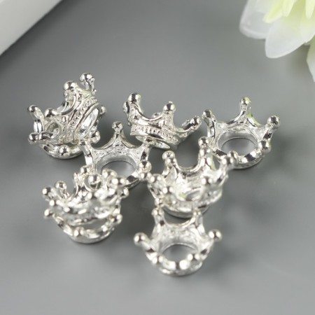 Decor "Crown", silver color