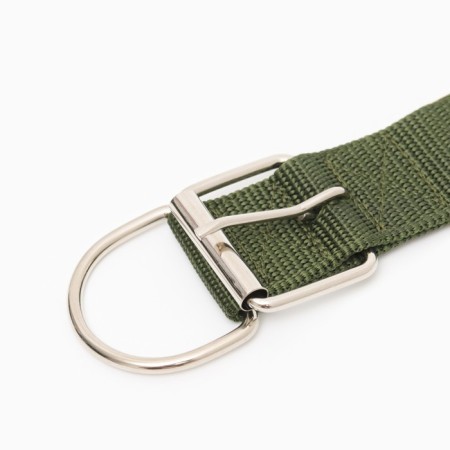 Collar "Comfort" Combined (polyester, art. Leather), 70 x 4 cm, Osh 48-58 cm, dark green-5