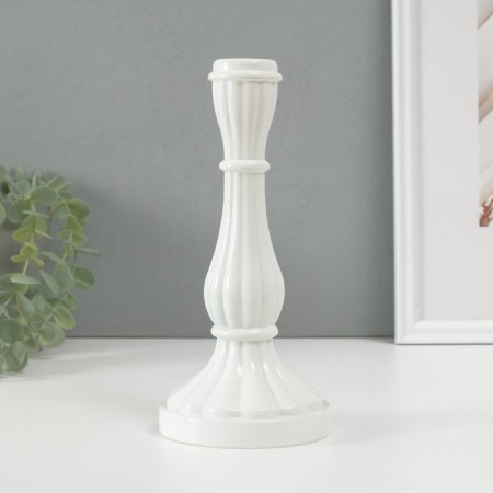 Glass of glass per 1 candle "Anita" White D = 2 cm 10x10x21.5 cm-1