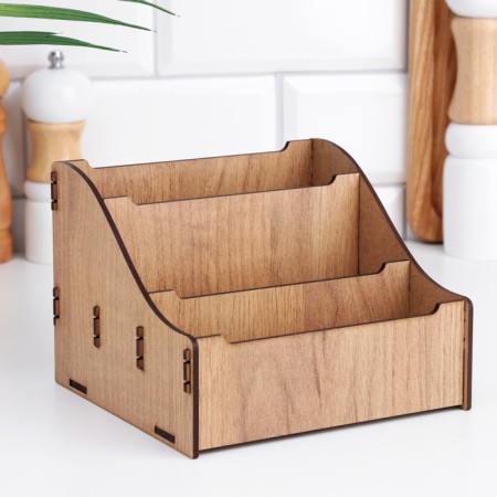 Wooden spice stand 12x15x15.7 cm-2