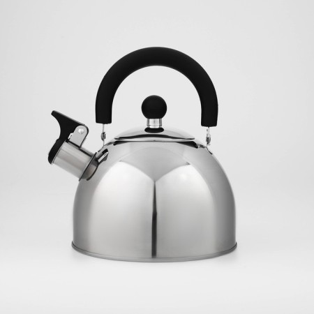 A stainless steel kettle with a whistle, 1.8 liters, induction