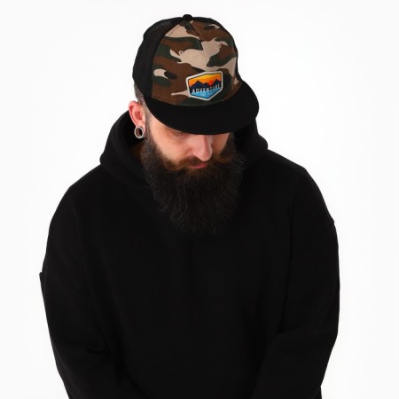 Men's cap with direct visor Adventure, net, rr 56-10