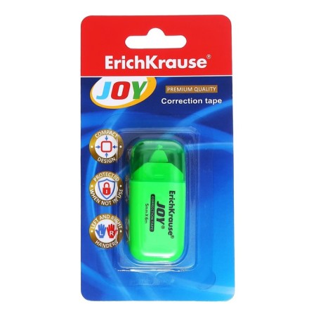 Correcting tape, Erichkrause Joy, 5 mm x 6 m, in blister, mix-6