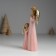 Polystone souvenir "Angel with an angel in pink dresses" 6.5x4x15.5 cm