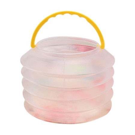 A cup for folding brushes d = 8.5 cm, with a sponge, transparent with a handle-8
