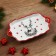 New Year! New Year's ceramic dish "Snow Deer", 23x13x2.5 cm, white color