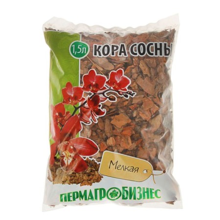 Additive to the soil of pine bark, small, 1.5 liters