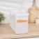 Container for storage household on wheels, 10 l, 46 × 16 × 23.5 cm, transparent