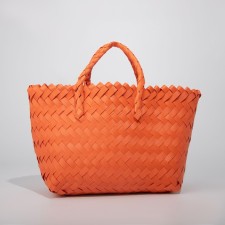 Bag Women's Tout without fasteners, Orange color