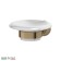Holder with a soap dish, porcelain; Antique bronze, 3SC