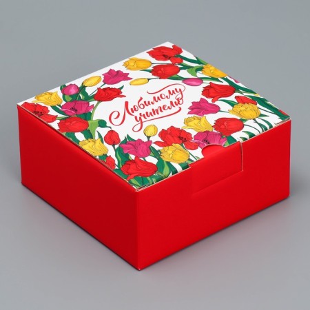 Box Gift team, packaging, “beloved teacher”, 15 x 15 x 7 cm-1