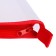 Lightning folder from 3 sides A4, 450MKM, transparent with red edging