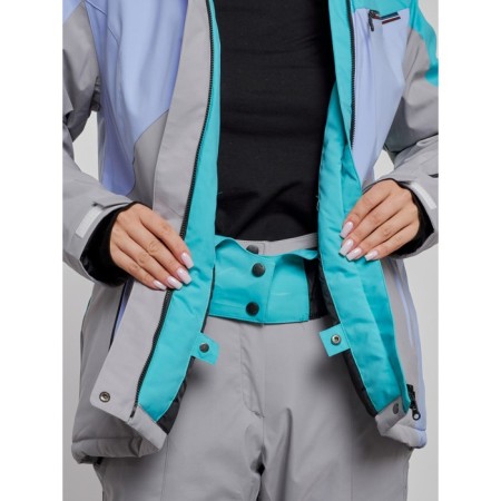 Ski costume female winter, size 42, green color-6