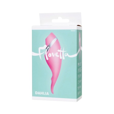 Multifunctional stimulator Flovetta byfa Dahlia, silicone, pink color, 14 cm-13