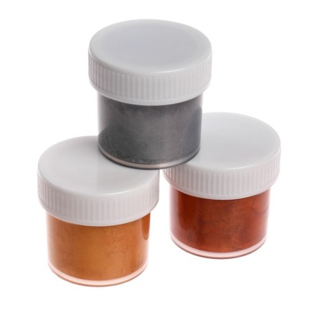 Acrylic paint, set of 3 colors x 20 ml, "ray", metallic-1